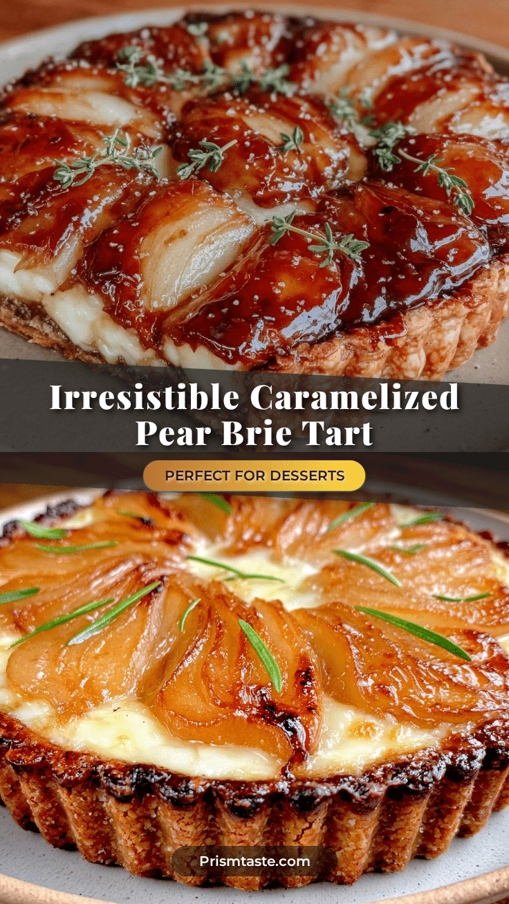 caramelized pear and brie tart recipe