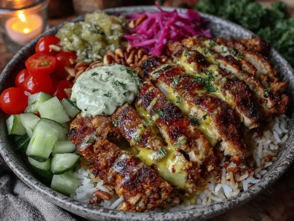 chicken shawarma bowl - featured image