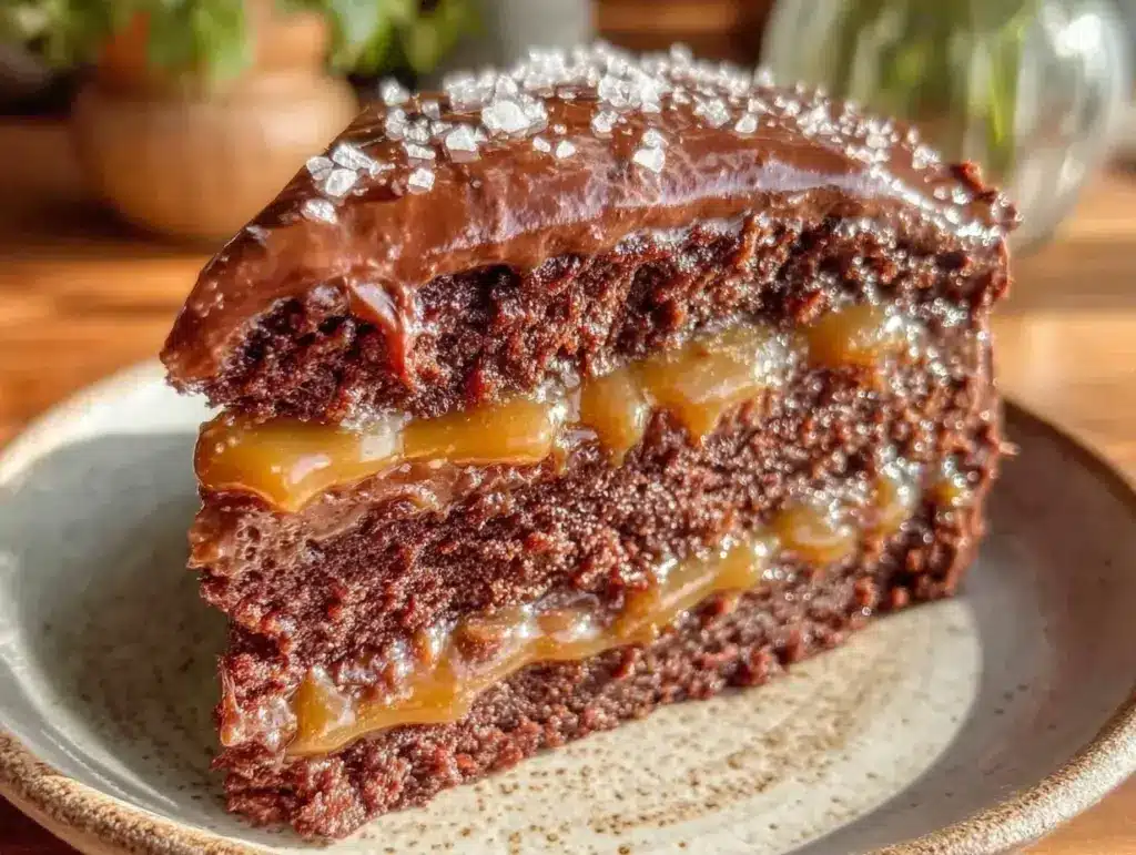 chocolate whiskey barrel cake - featured image