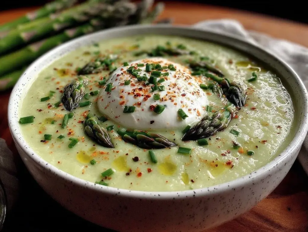 creamy asparagus soup - featured image