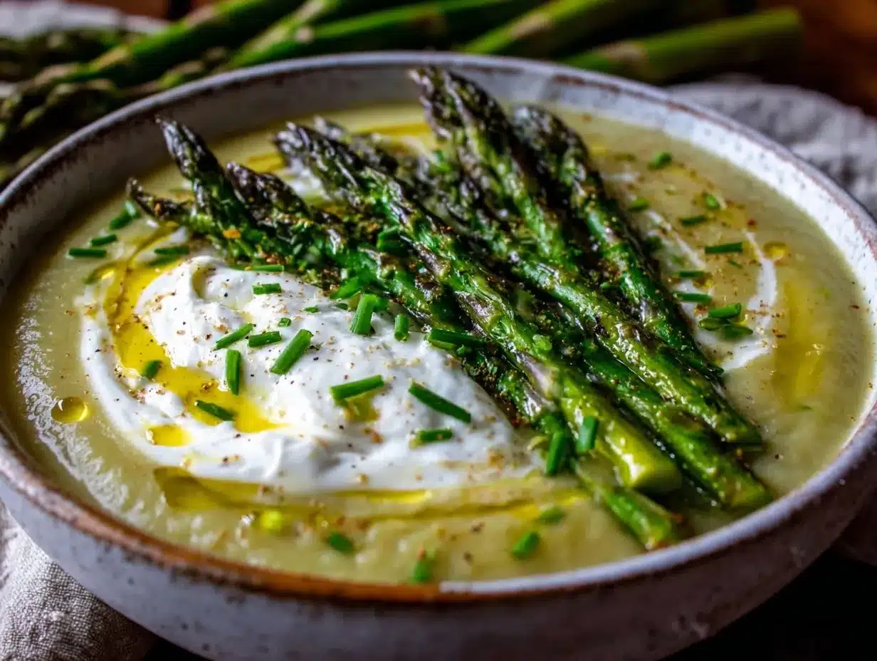 creamy asparagus soup preparation steps
