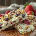 creamy frozen yogurt bark - featured image