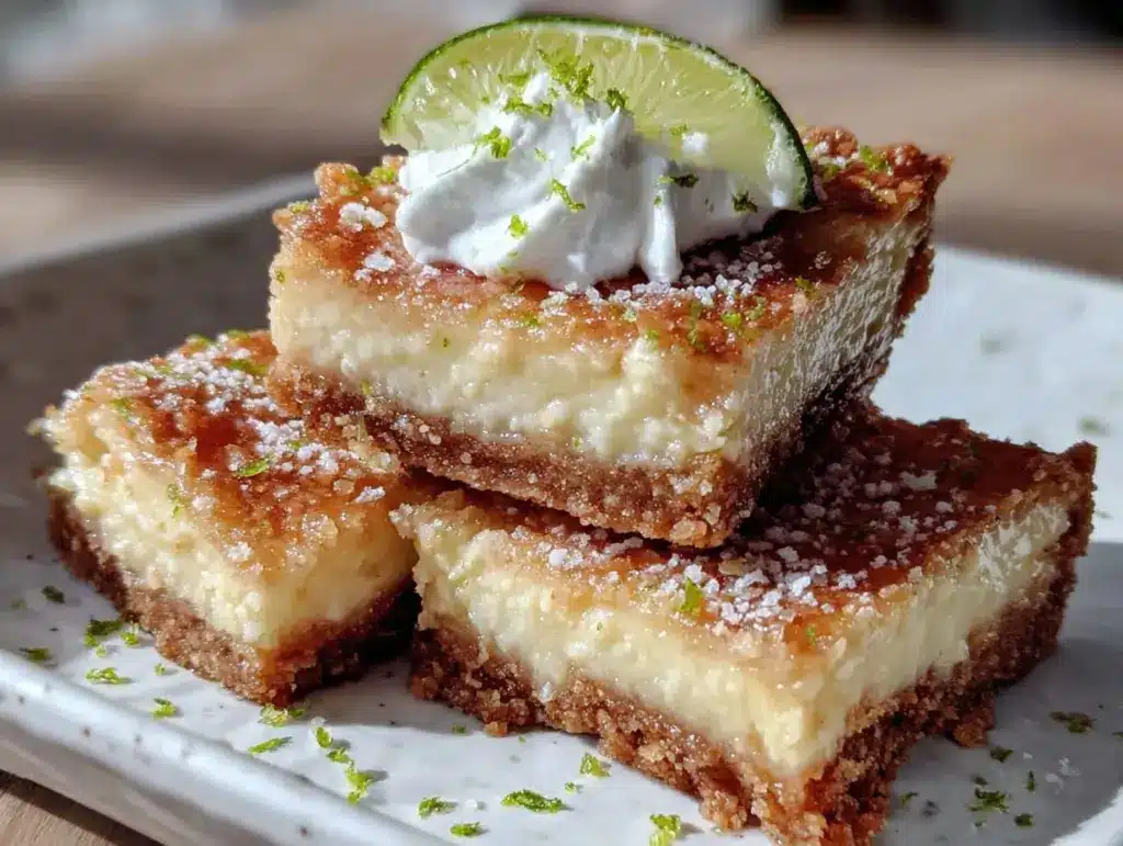 creamy key lime pie bars - featured image