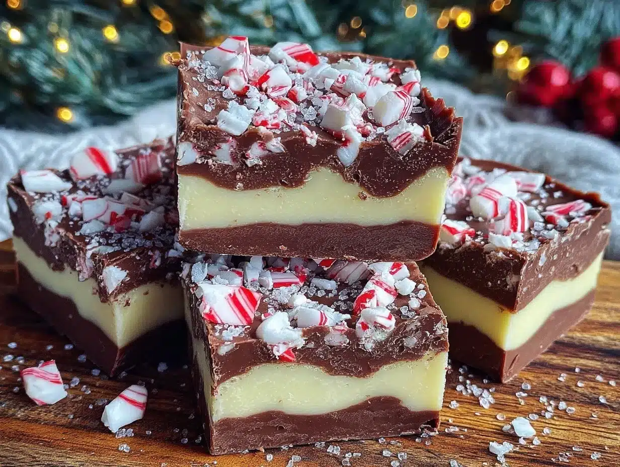 creamy peppermint bark fudge preparation steps