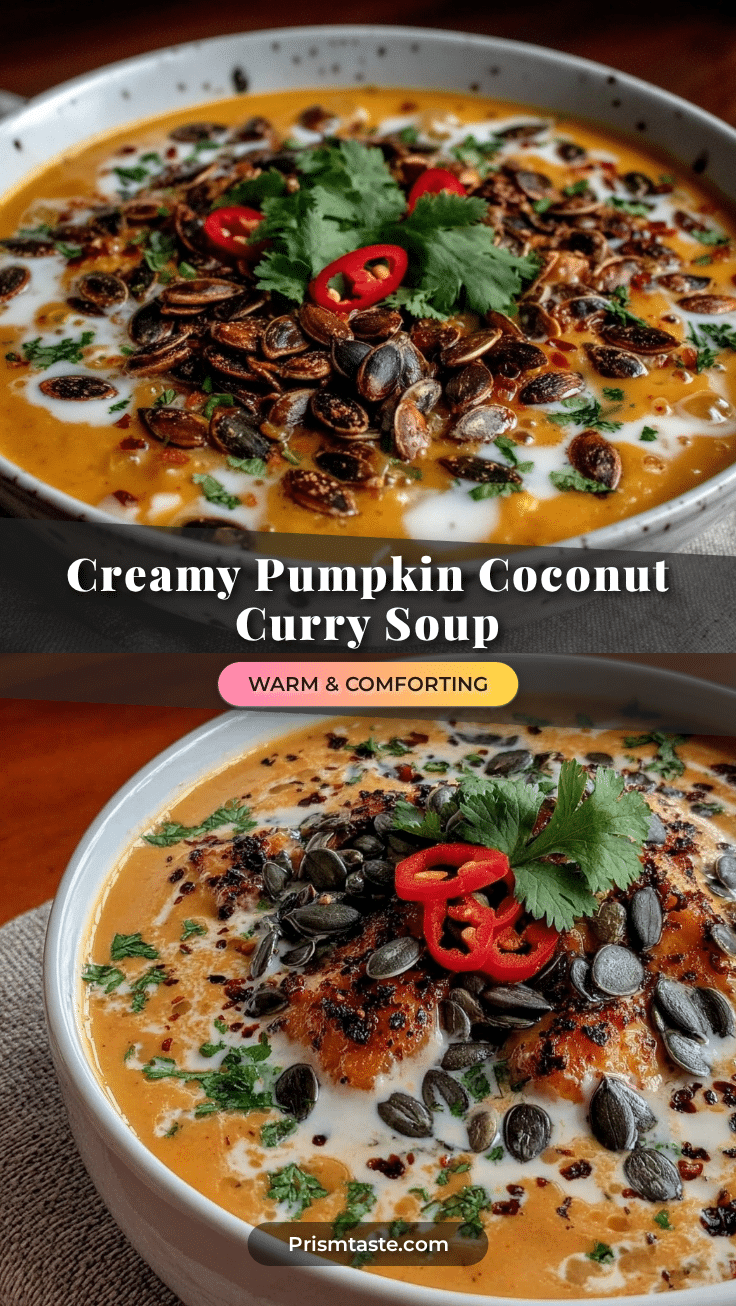 creamy pumpkin coconut curry soup recipe