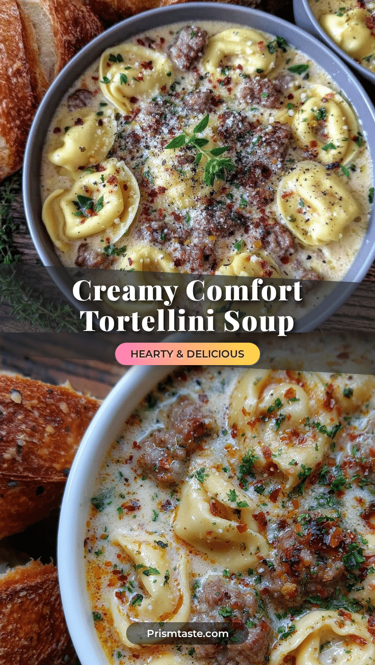 Creamy Sausage and Tortellini Soup recipe