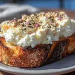 creamy whipped cottage cheese toast - featured image