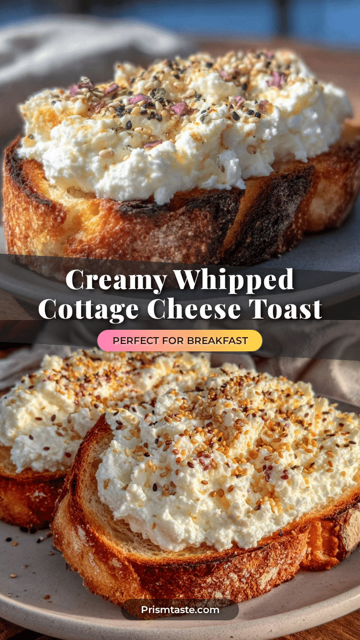 creamy whipped cottage cheese toast recipe