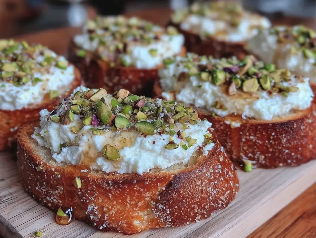 creamy whipped ricotta bruschetta - featured image