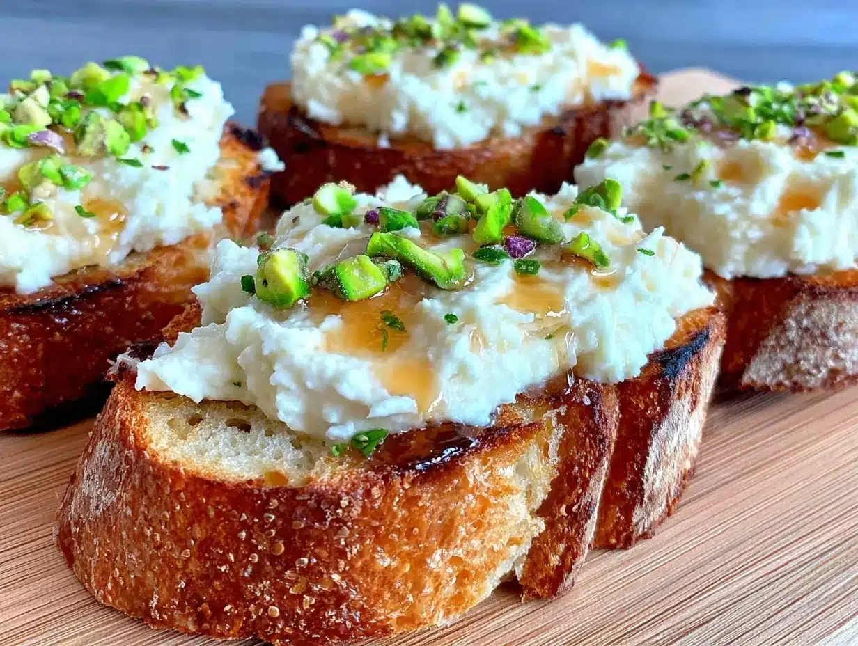 creamy whipped ricotta bruschetta preparation steps