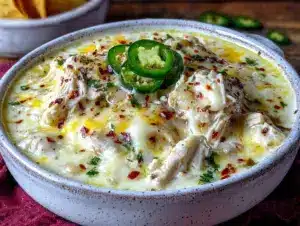 creamy white chicken chili - featured image
