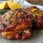 crispy air fryer chicken thighs - featured image