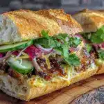 crispy banh mi sandwich - featured image