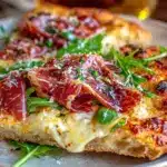 crispy grilled flatbread pizza - featured image