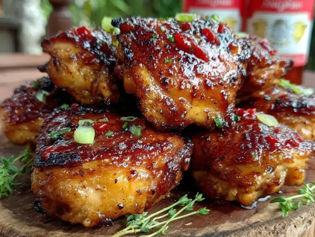 crispy honey soy chicken thighs - featured image