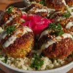 crispy mediterranean falafel bowl - featured image