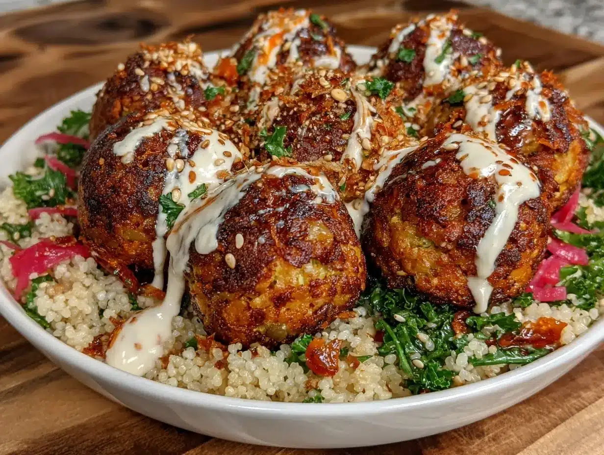 crispy mediterranean falafel bowl preparation steps
