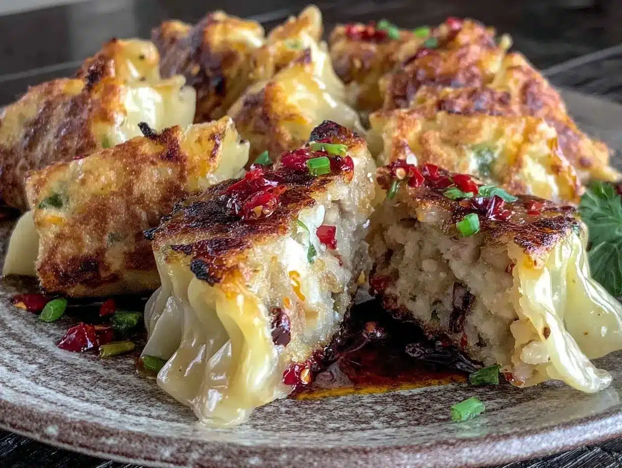 crispy pan-fried pork gyoza preparation steps