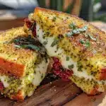 Crispy Pesto Caprese Grilled Cheese - featured image