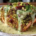 crispy pistachio-crusted baked salmon - featured image