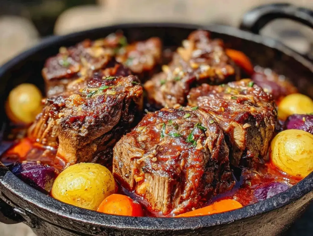 dutch oven braised short ribs - featured image