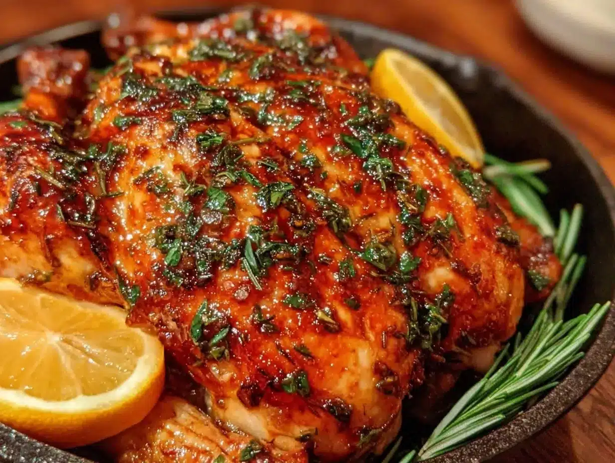 Dutch oven whole roasted chicken preparation steps