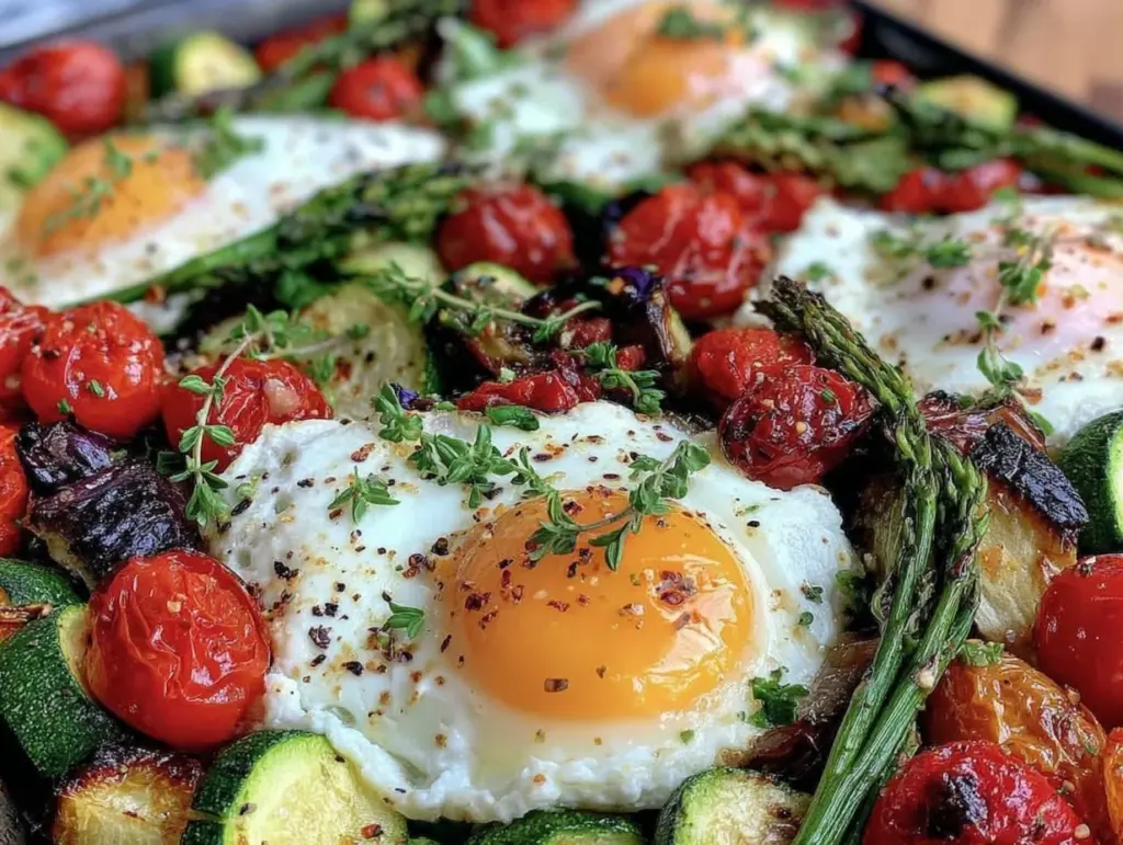 easy sheet pan eggs - featured image