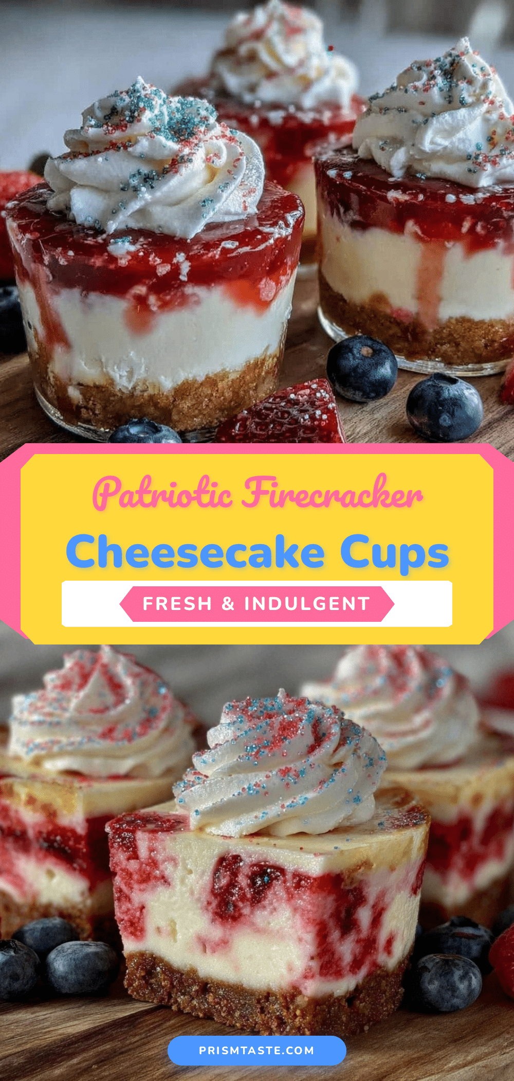 Firecracker Cheesecake Cups recipe