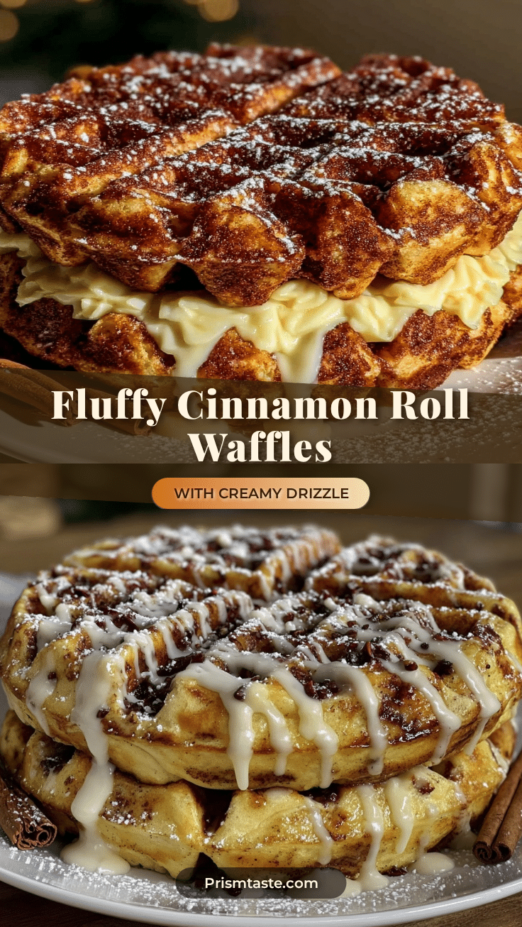 fluffy cinnamon roll waffles recipe
