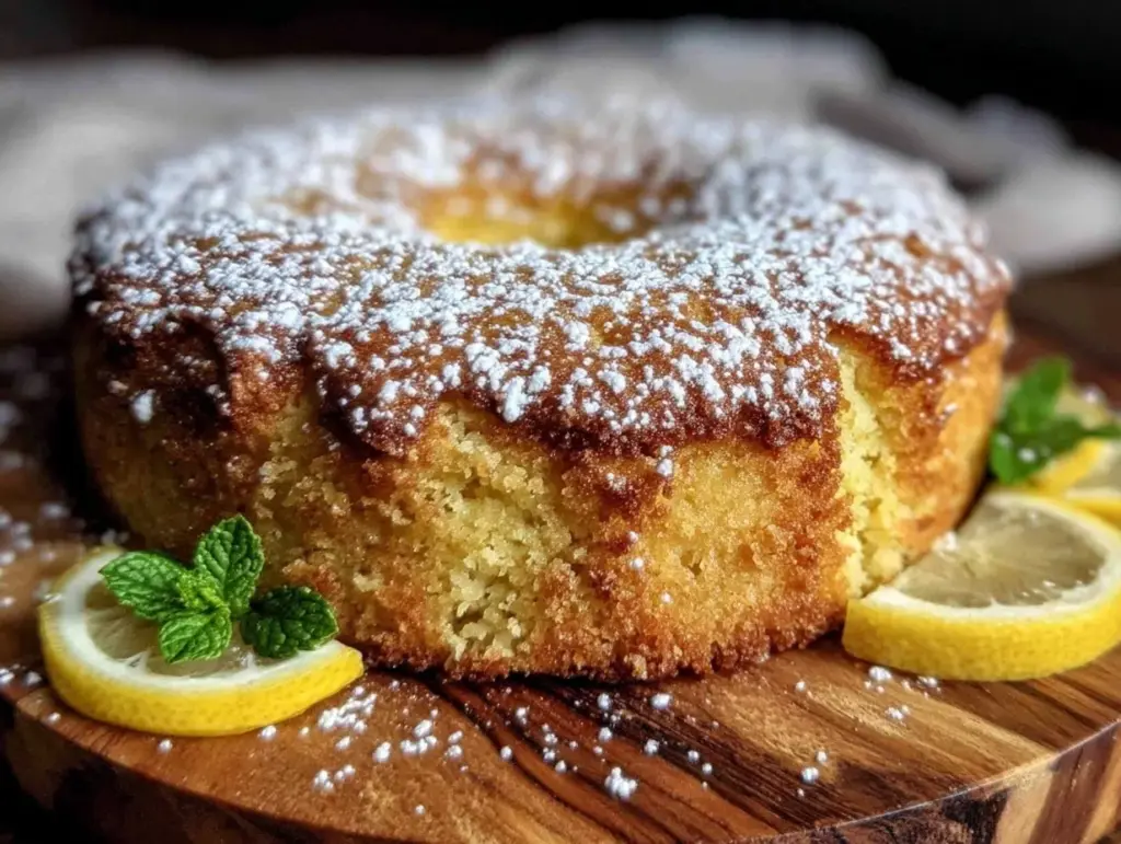 fluffy lemon ricotta cake - featured image
