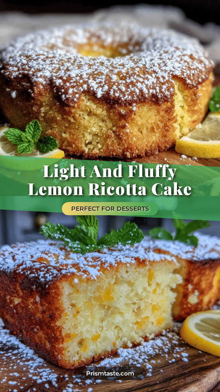 fluffy lemon ricotta cake recipe