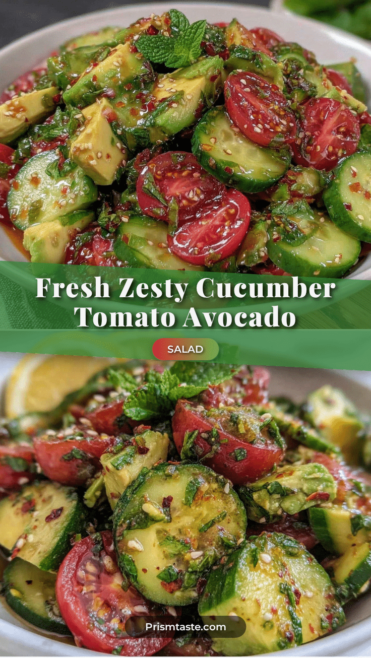 fresh cucumber tomato avocado salad recipe