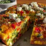 fresh garden veggie frittata - featured image