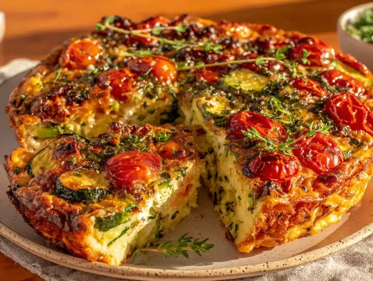 fresh garden veggie frittata preparation steps