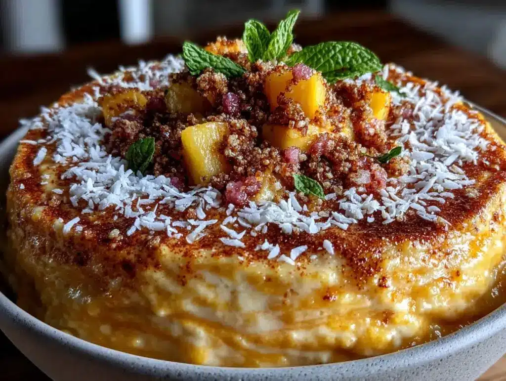 fresh mango pineapple smoothie bowl - featured image