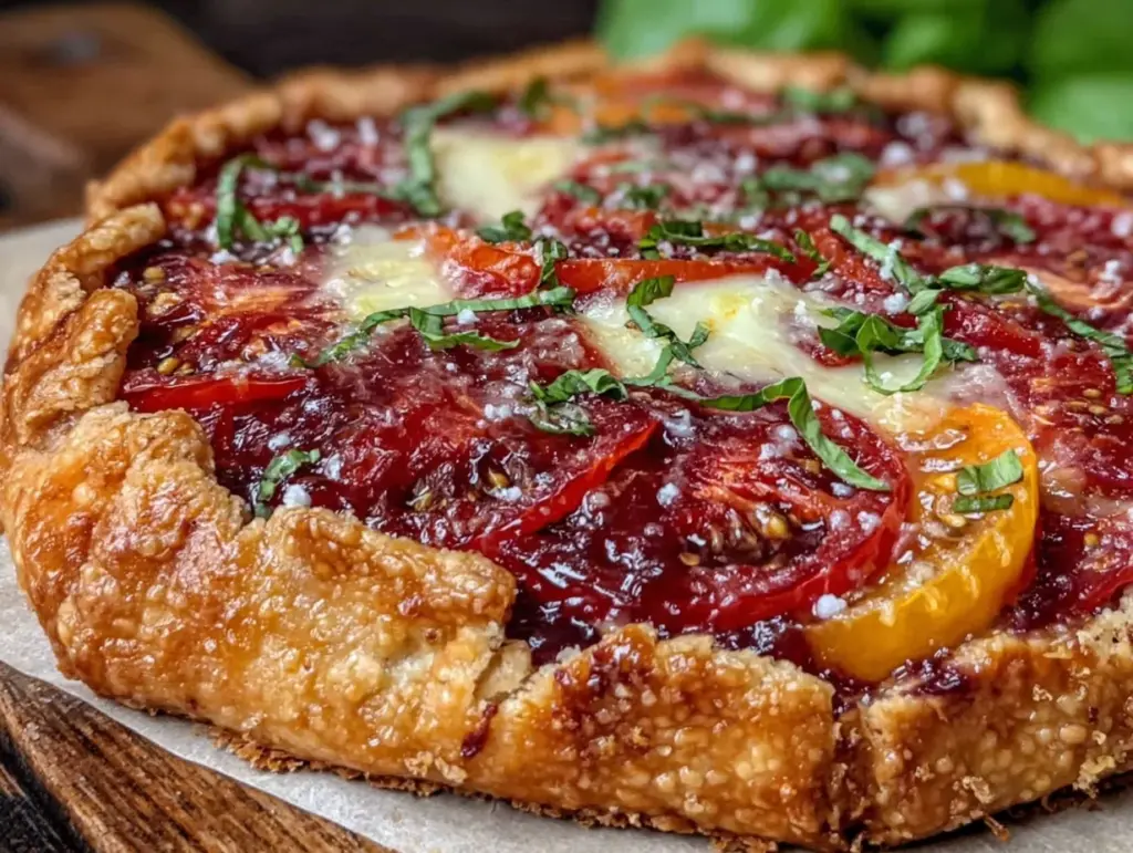 fresh rustic tomato galette - featured image