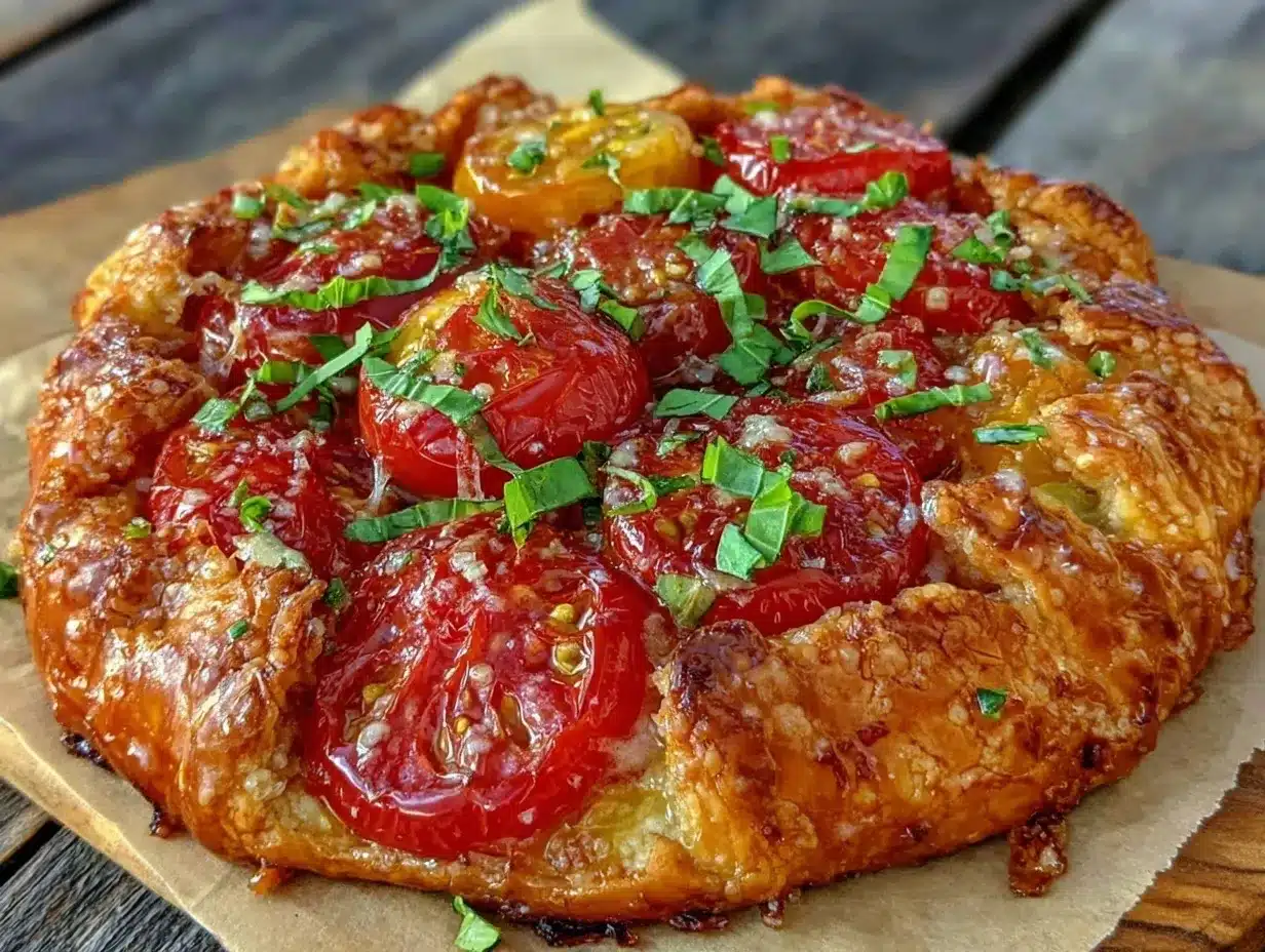 fresh rustic tomato galette preparation steps