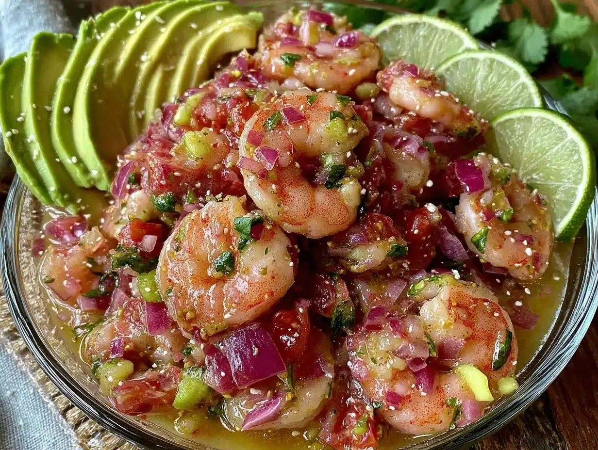 fresh shrimp ceviche preparation steps