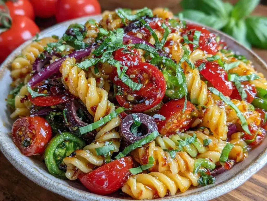fresh summer pasta salad - featured image