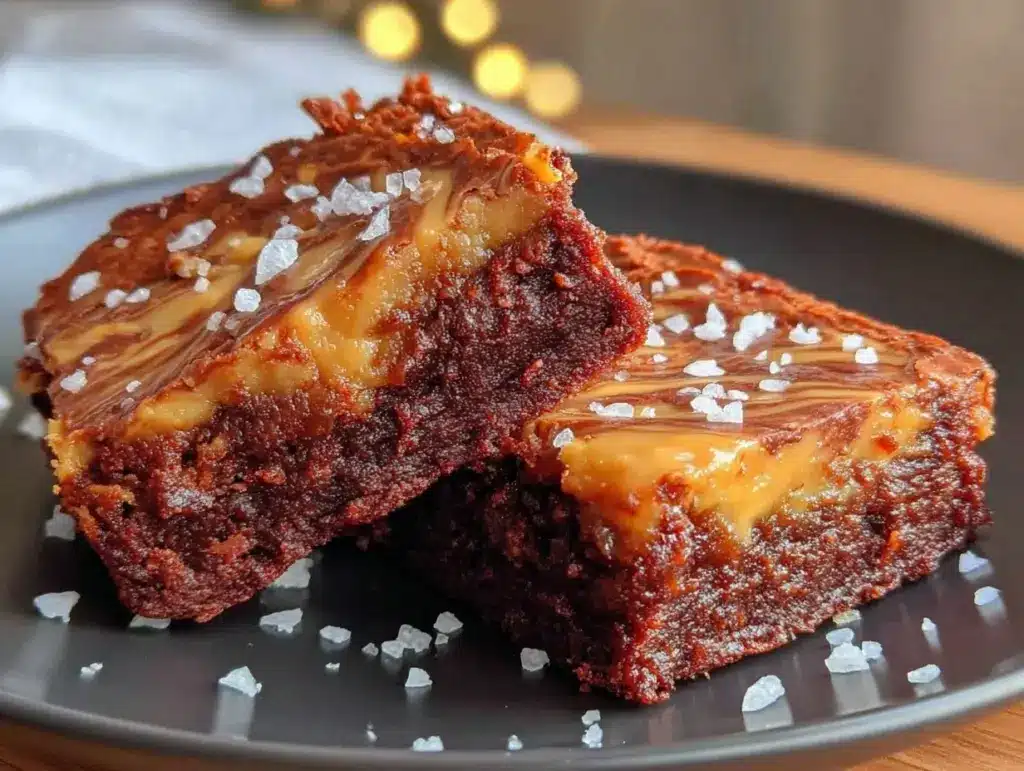 fudgy tahini swirl brownies - featured image