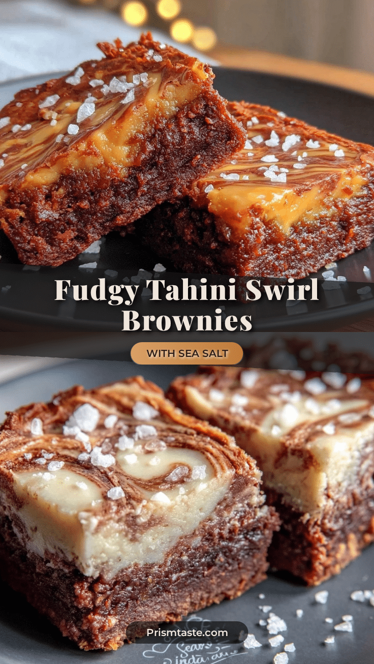 fudgy tahini swirl brownies recipe