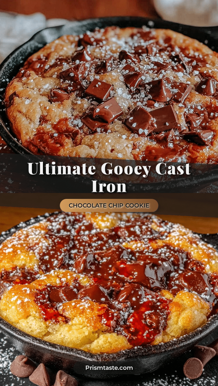 gooey cast iron skillet chocolate chip cookie recipe