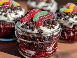 graveyard dirt cake cups - featured image
