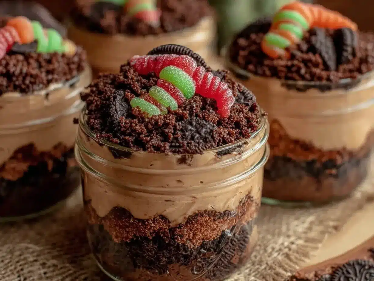 graveyard dirt cake cups preparation steps