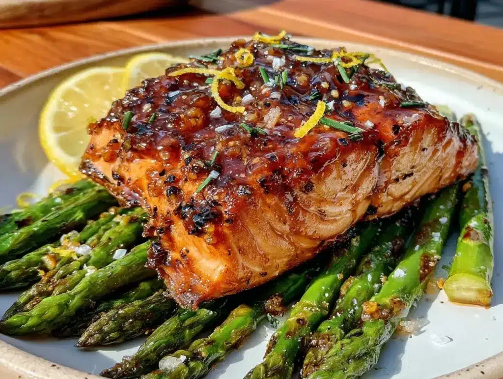 honey garlic glazed salmon - featured image
