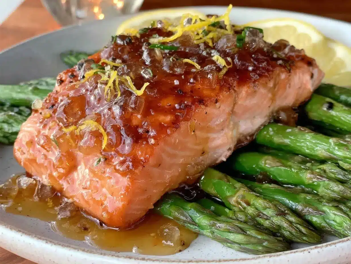 honey garlic glazed salmon preparation steps