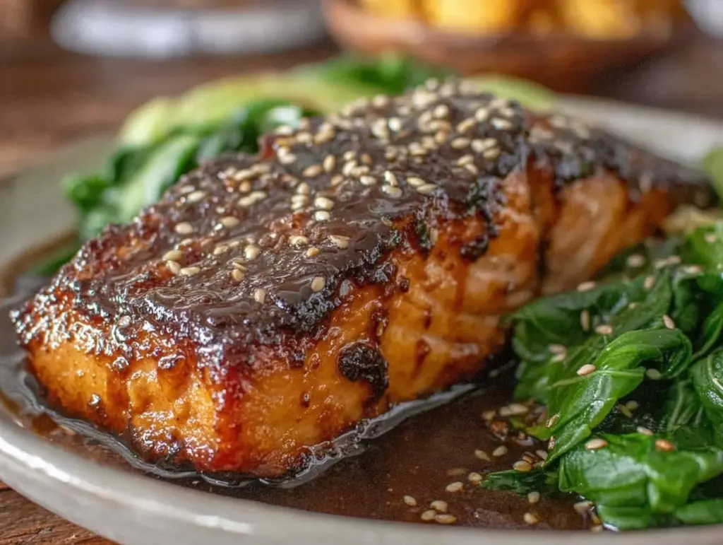honey miso glazed salmon - featured image