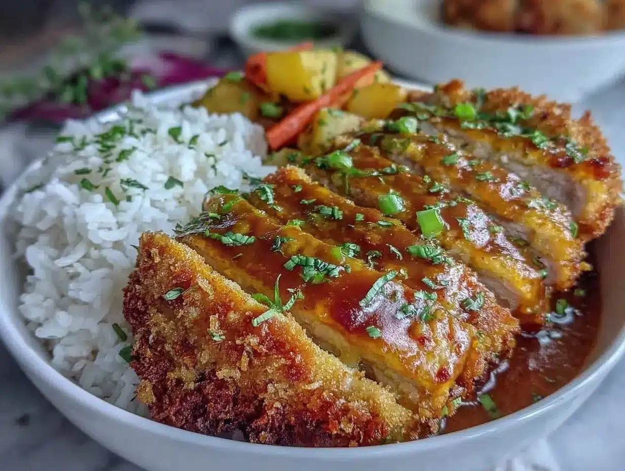 Japanese katsu curry preparation steps