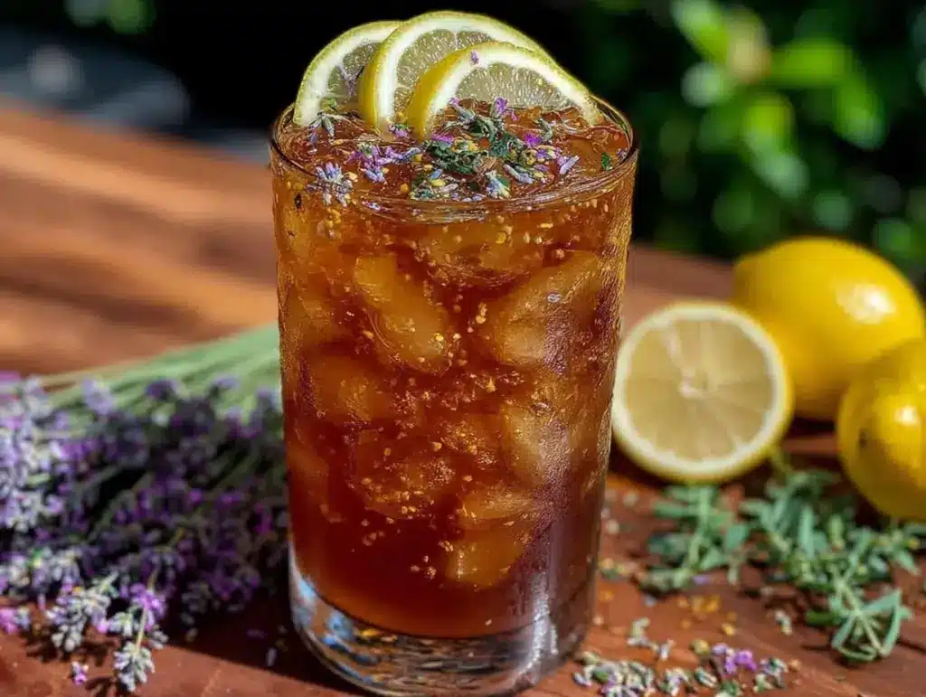 lavender honey iced tea - featured image