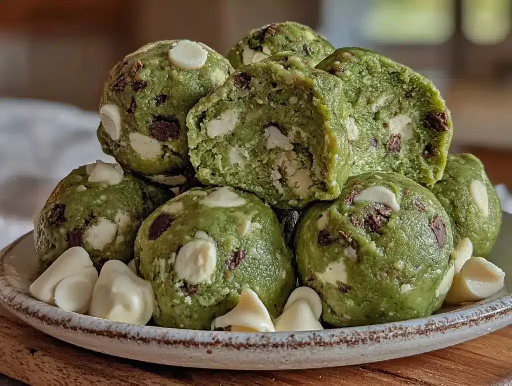 matcha latte energy bites - featured image
